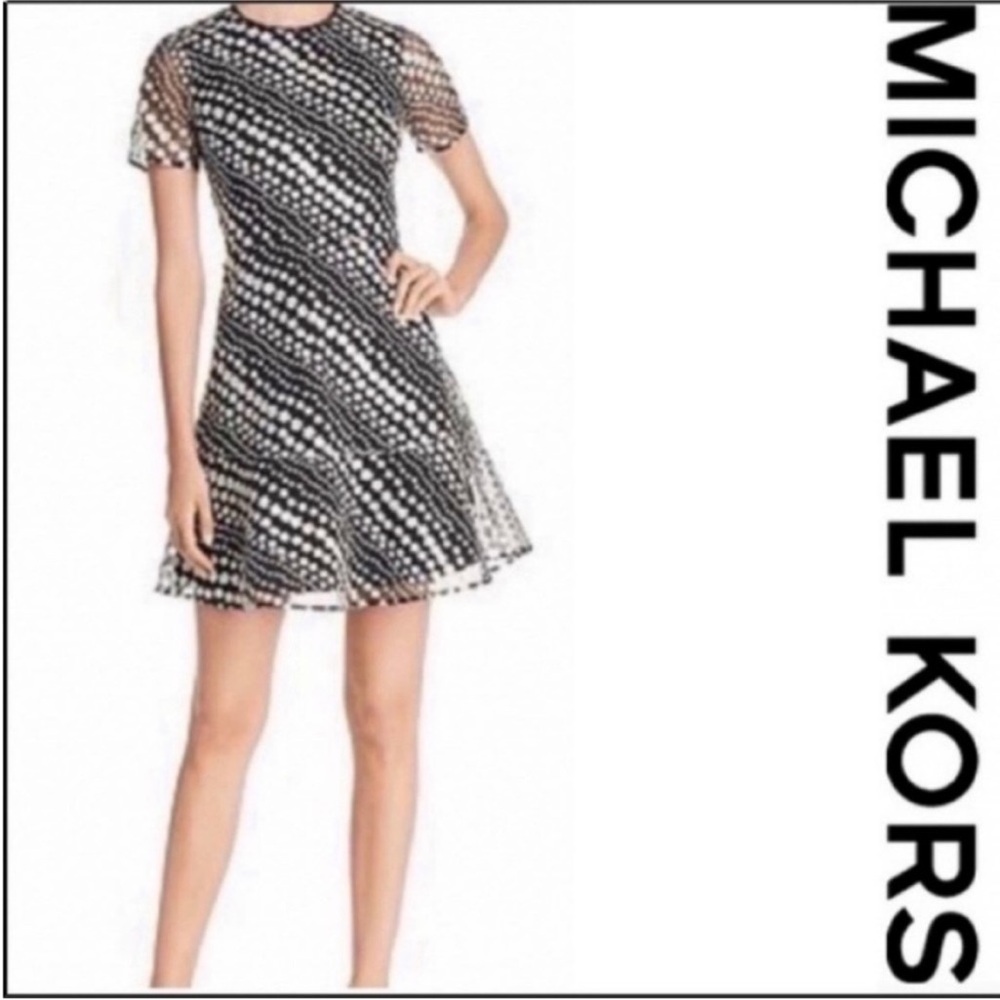NWOT MICHAEL KORS Floral Dress - Black & White
